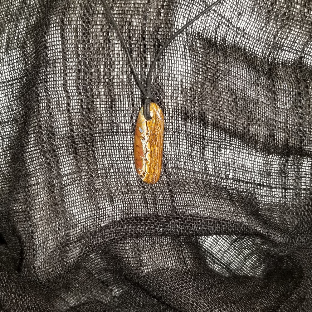 **SOLD** Unisex Australian Yowah Opal Necklace - Picture 6 of 12
